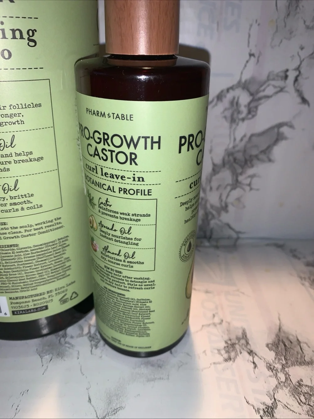 Pharm + Table Curl-Growth Castor Shampoo & Leave-In Duo - Green Avocado